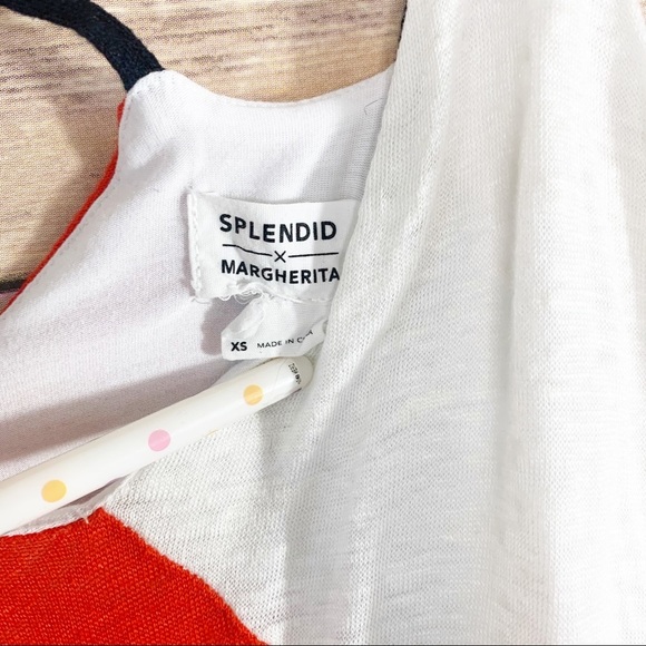 Splendid x Margherita Positano Linen Slipdress Asymmetrical Black White Summer - Picture 7 of 8